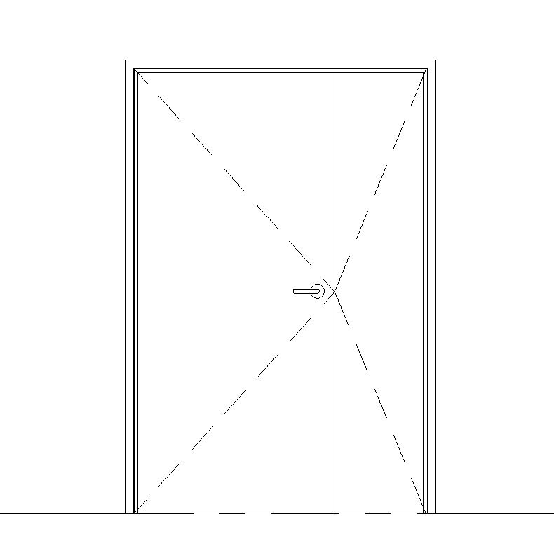 Double / Unequal Swing Door – Timber Frame – Revit Library