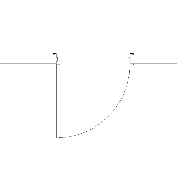 Single Swing Door – Metal Frame – Revit Library