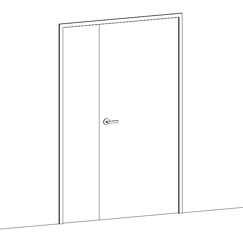 Double / Unequal Swing Door – Metal Frame – Revit Library