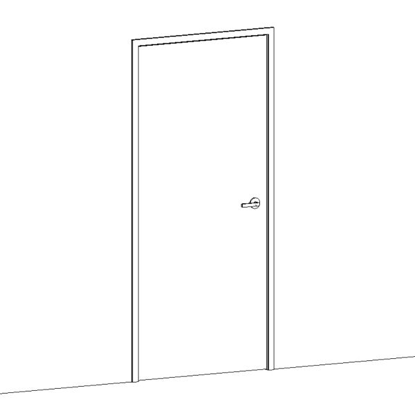 Single Swing Door – Timber Frame + AS1428.1 clearance – Revit Library