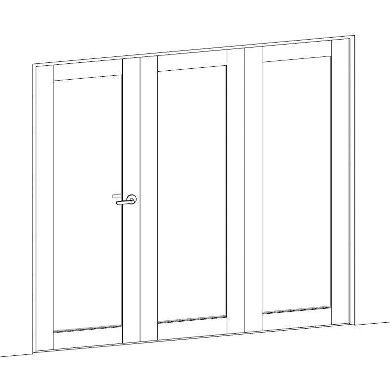 Bi-fold Multi-Panel Door – Split Stack – Revit Library